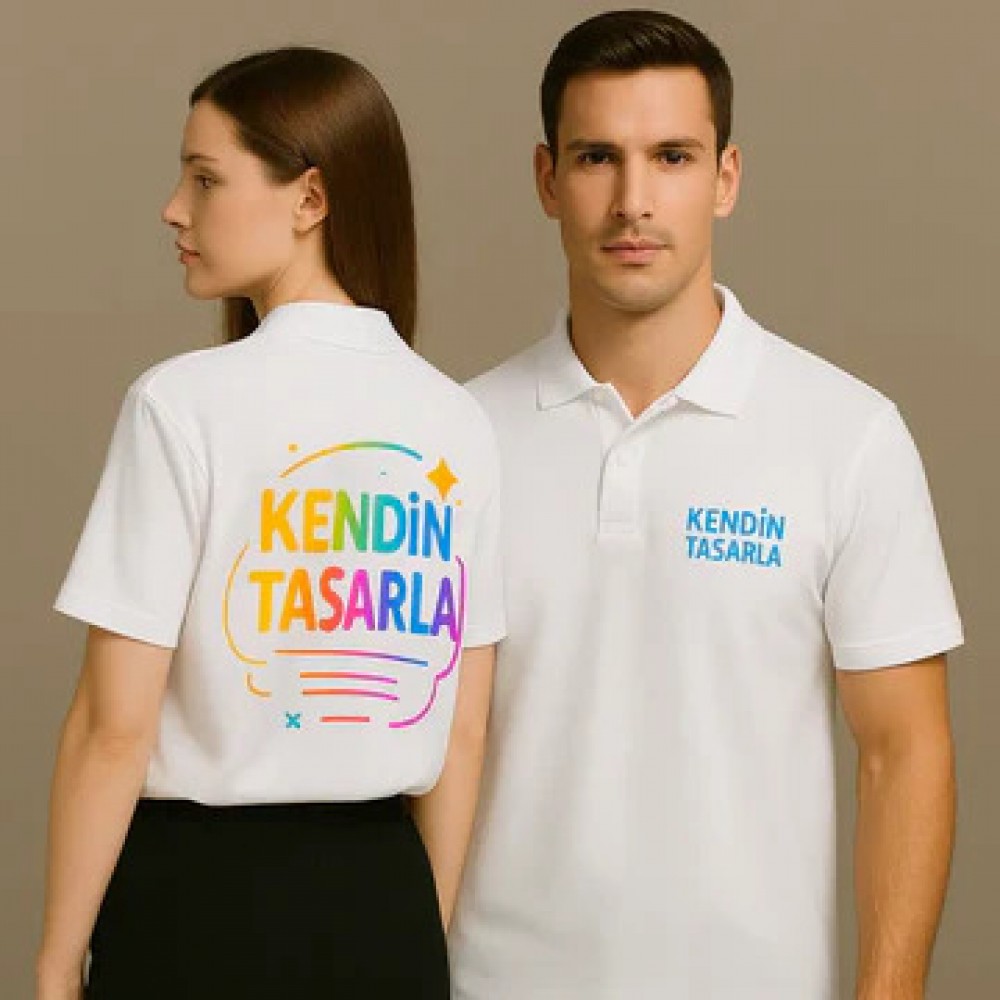 Tasarlanabilir Polo Yaka Tişört Premium Kalite 